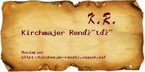 Kirchmajer Renátó névjegykártya